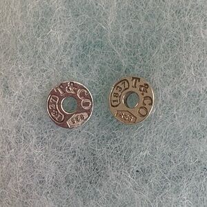 Tiffany & Co. 925 Sterling Silver 1837 Donut round push back studs Italy